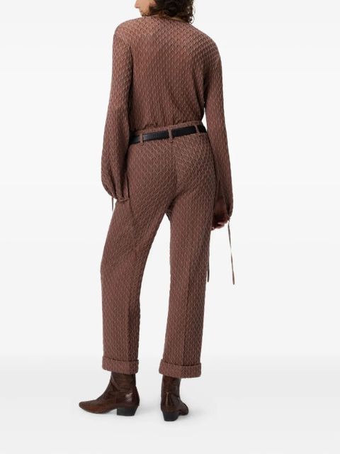 Missoni textured tailored trousers - Brown