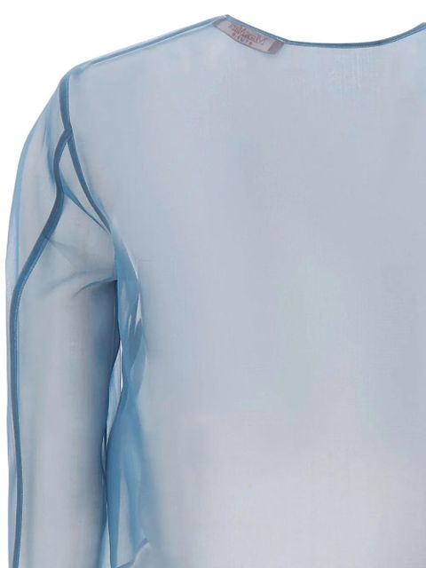 Max Mara boxy sheer jacket - Blue