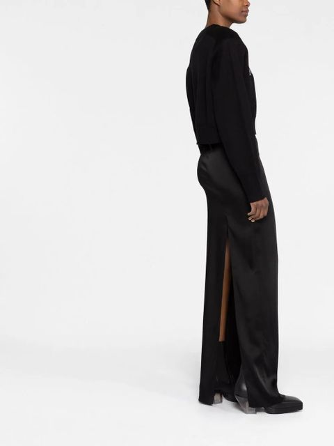 ROTATE BIRGER CHRISTENSEN long sleeves cropped sweatshirt - Black