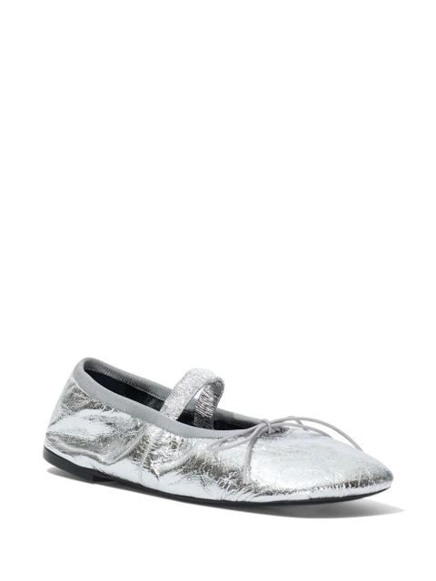 Proenza Schouler Glove Mary Jane leather ballerina - Silver - zdjęcie produktu nr 2