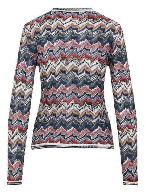 Missoni zigzag-knit cardigan - Blue