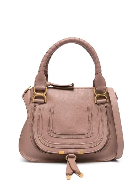 Chloé small Marcie logo-debossed tote bag - Pink - zdjęcie produktu nr 1