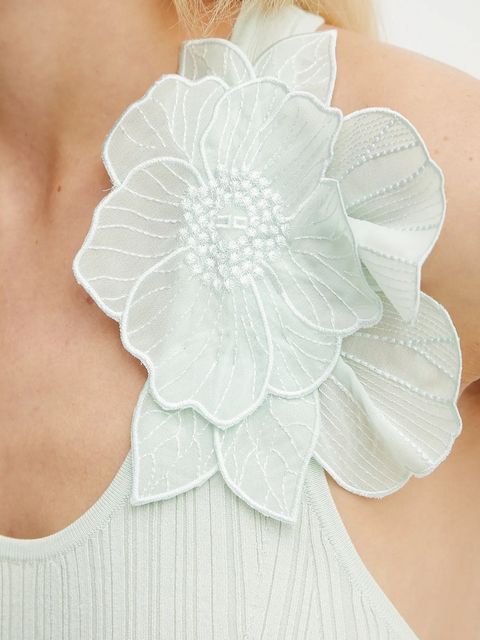 Elisabetta Franchi top z domieszką jedwabiu