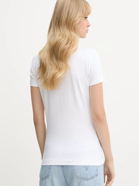 Guess t-shirt damski kolor biały W5YI13 J1314