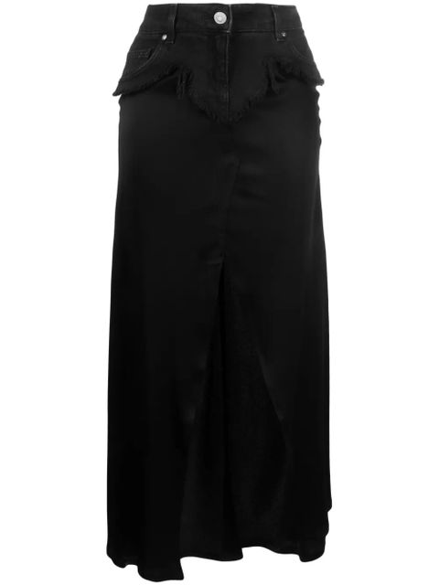 Blumarine layered detail ankle-length skirt - Black - zdjęcie produktu nr 1