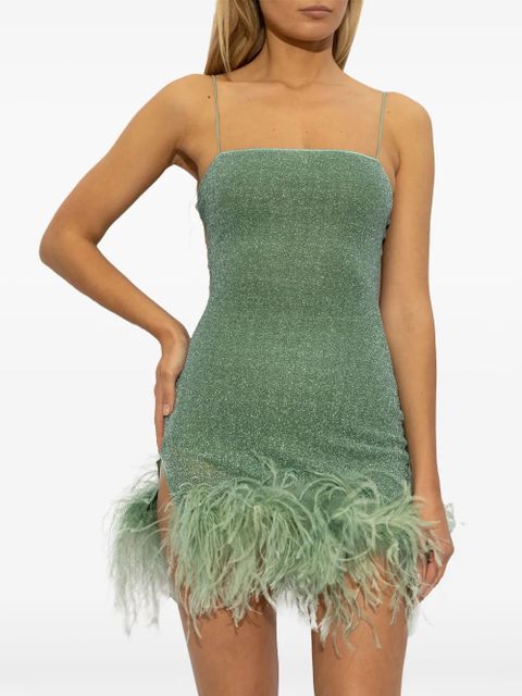 Oséree Lumière Plumage minidress - Green