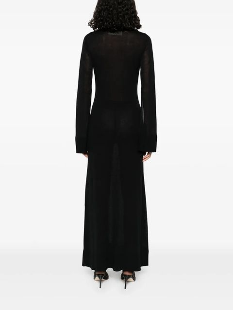 TOTEME slit-sleeve knitted dress - Black