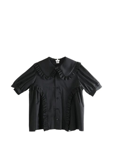 Comme Des Garçons ruffled cotton shirt - Black - zdjęcie produktu nr 1