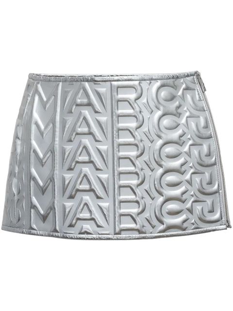 Marc Jacobs Puffy leather miniskirt - Silver - zdjęcie produktu nr 1