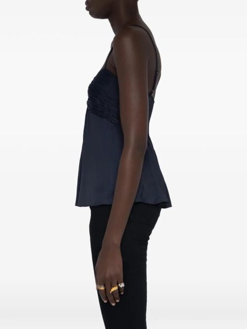 Zadig&Voltaire ruched satin top - Blue