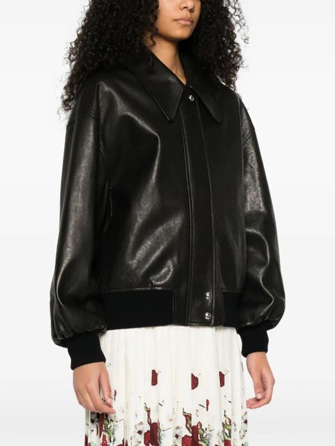 KHAITE collared leather jacket - Black - zdjęcie produktu nr 2