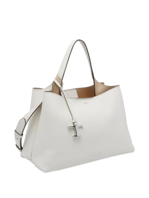Tod's carabiner leather tote bag - White