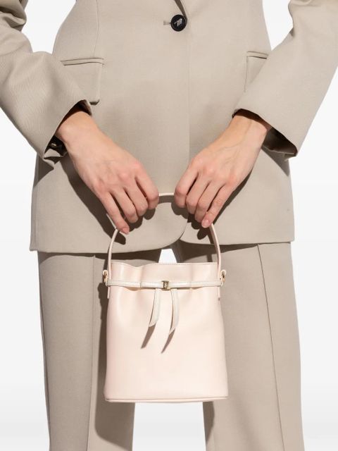 Ferragamo mini leather bow-detail bucket bag - Neutrals - zdjęcie produktu nr 2