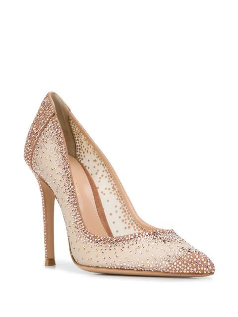 Gianvito Rossi Rania 105mm rhinestone pumps - Pink