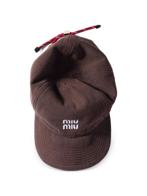Miu Miu denim baseball cap - Brown
