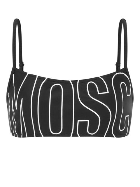 Moschino logo-print bikini top - Black - zdjęcie produktu nr 1