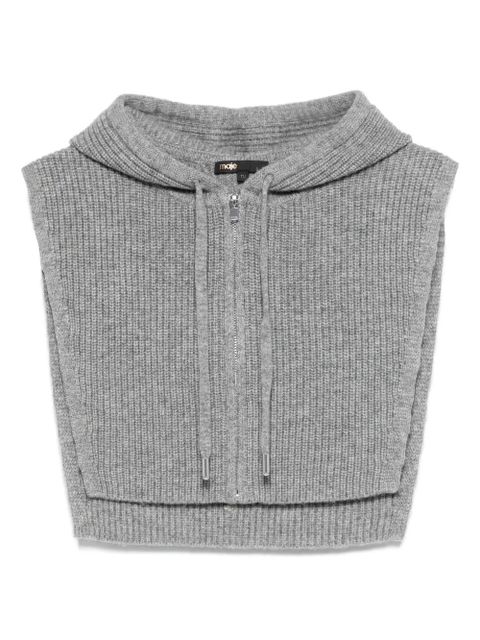 Maje zip-front knitted hoodie - Grey - zdjęcie produktu nr 1