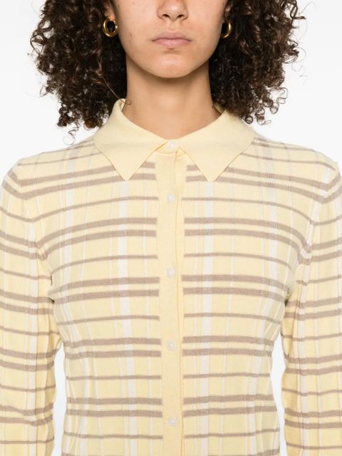 Guest In Residence Elle plaid cardigan - Yellow