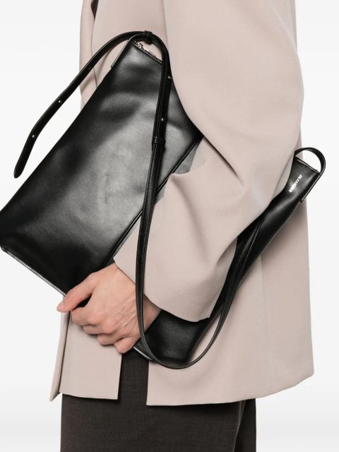 Jil Sander Linea zip leather crossbody bag - Black - zdjęcie produktu nr 2