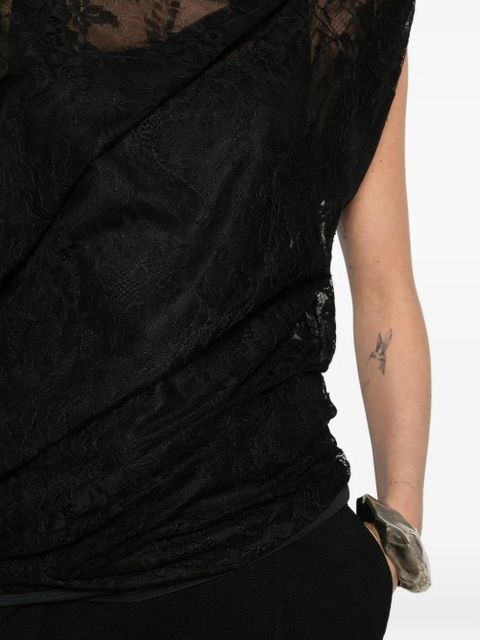 Sportmax lace sleeveless top - Black