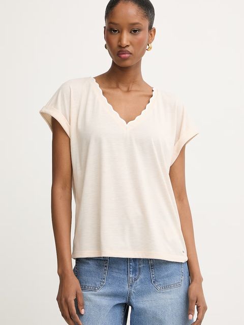 Morgan T-shirt basic damski z wiskozą - zdjęcie produktu nr 2