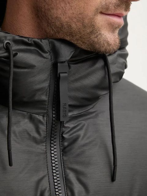 Rains kurtka Alta Puffer Cargo Jacket W3T3 kolor czarny zimowa 15350-84