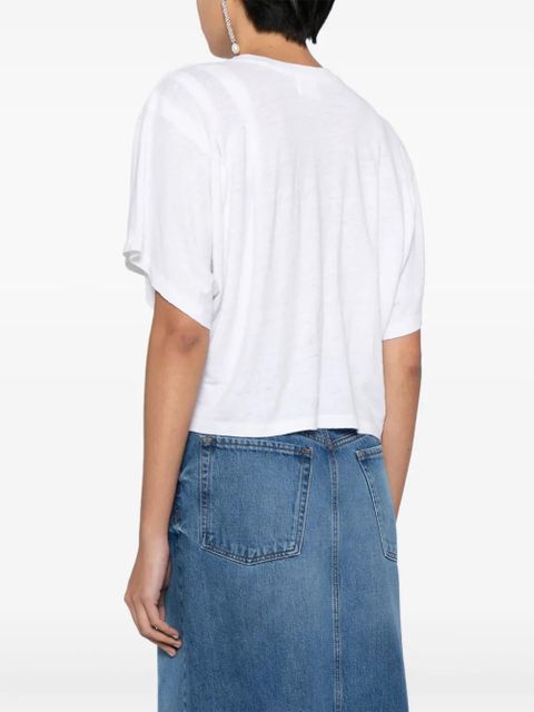 MARANT ÉTOILE Kyanza linen T-shirt - White - zdjęcie produktu nr 2