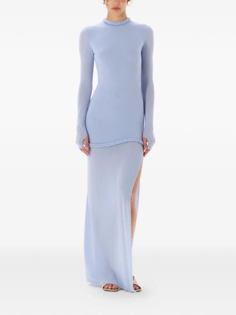 MANURÍ Nora braided-detail maxi dress - Blue - zdjęcie produktu nr 2