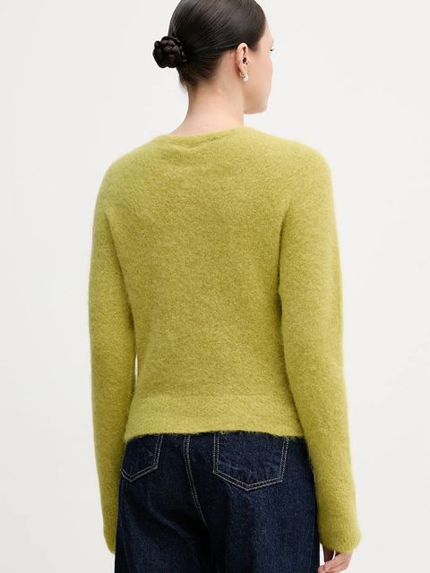 Sandro Ferrone kardigan z dodatkiem alpaki damski kolor zielony S9YBFNESPOLO - zdjęcie produktu nr 2