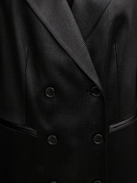 Guess marynarka JEMMA kolor czarny dwurzędowa wzorzysta W5BN83 WH9B0