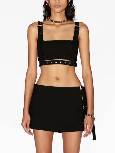 AMBUSH belt-detailing crop top - Black