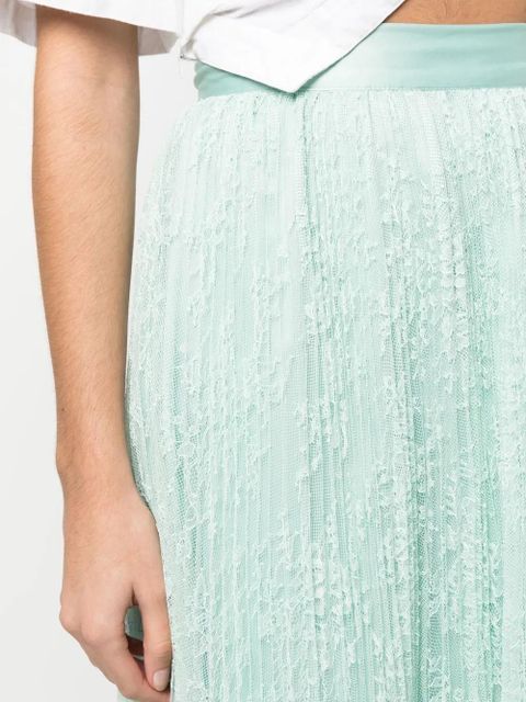 TWINSET pleated high-waisted skirt - Green