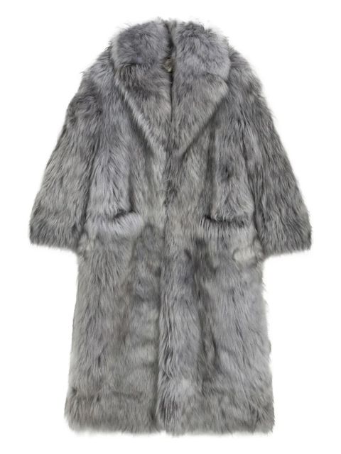 Blumarine long fur coat - Grey - zdjęcie produktu nr 1
