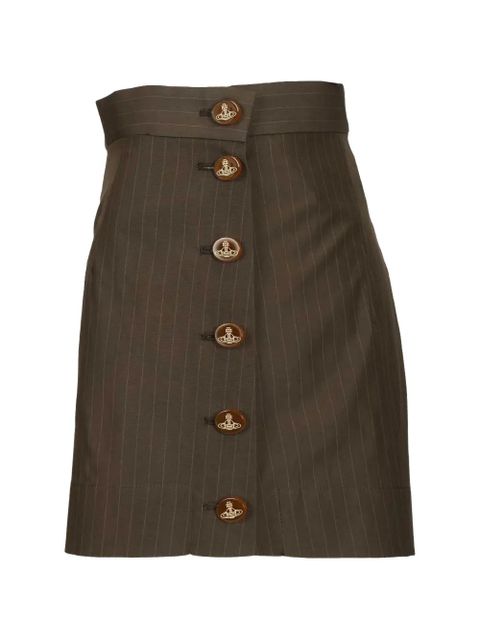 Vivienne Westwood Elle button pinstripe shorts - Brown