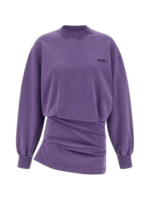 The Attico draped sweatshirt mini dress - Purple - zdjęcie produktu nr 1