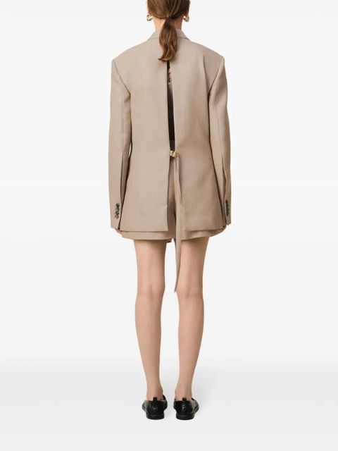 AMI Paris rear-slit blazer - Neutrals