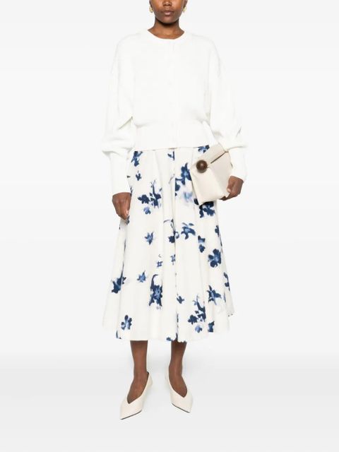 Altuzarra floral-print midi skirt - White