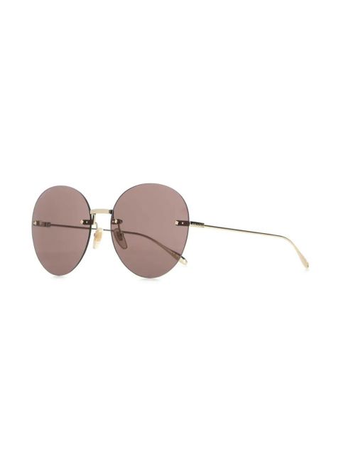 Gucci Eyewear frameless round sunglasses - Gold - zdjęcie produktu nr 2