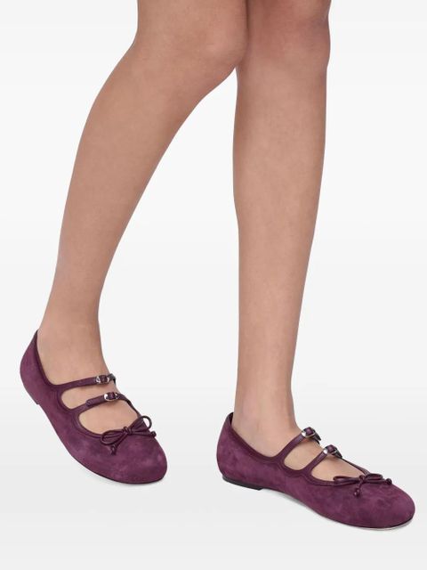 Marc Jacobs bow-detail ballerina flats - Purple