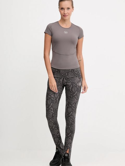 adidas by Stella McCartney legginsy treningowe damskie kolor szary wzorzyste JW4575 - zdjęcie produktu nr 2