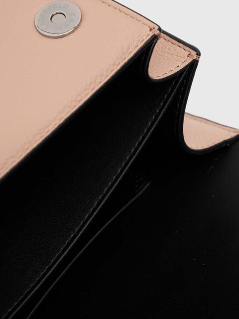 Karl Lagerfeld torebka skórzana kolor różowy