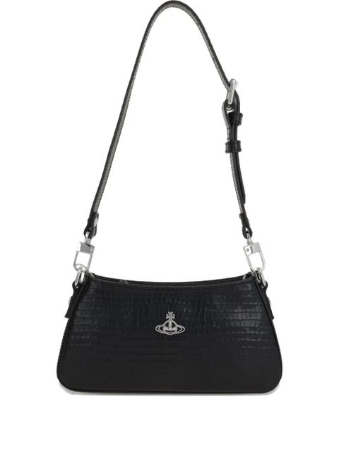 Vivienne Westwood Tasha crocodile-embossed shoulder bag - Black - zdjęcie produktu nr 1