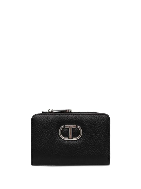 TWINSET zipped leather wallet - Black - zdjęcie produktu nr 1