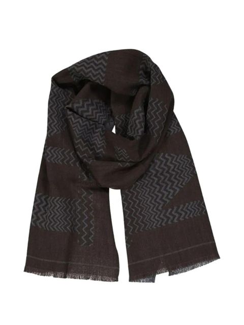 Missoni logo-intarsia scarf - Brown - zdjęcie produktu nr 2