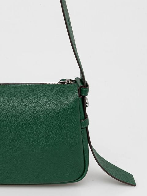 Tory Burch torebka skórzana Romy Small Shoulder kolor zielony 176674.302