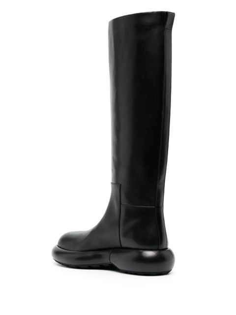 Jil Sander knee-high flat leather boots - Black