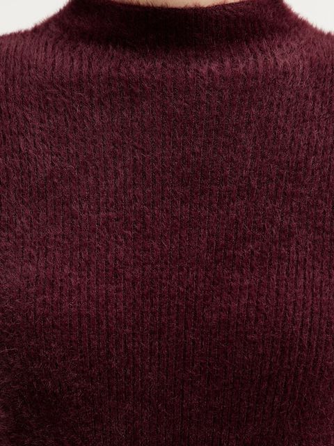 Morgan sweter MORIK.N damski kolor bordowy z półgolfem MORIK.N