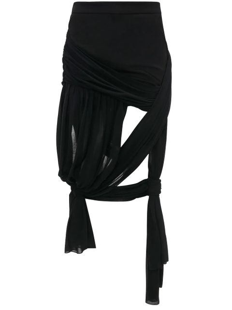 JW Anderson draped wrap midi skirt - Black - zdjęcie produktu nr 1
