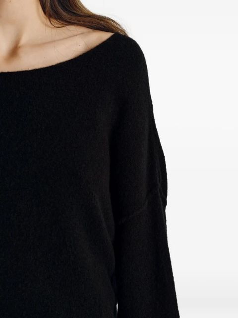 American Vintage Damsville boat-neck ribbed sweater - Black