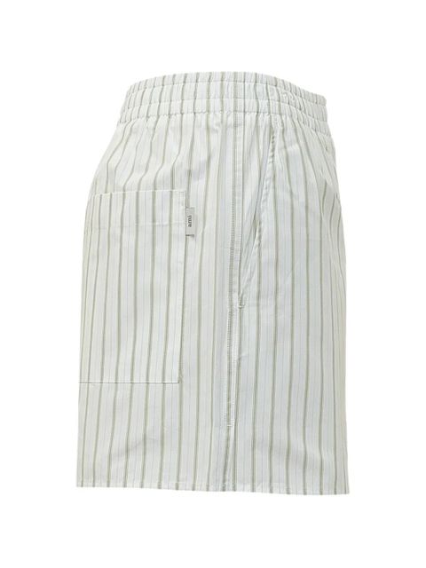 AMI Paris elasticated striped shorts - White